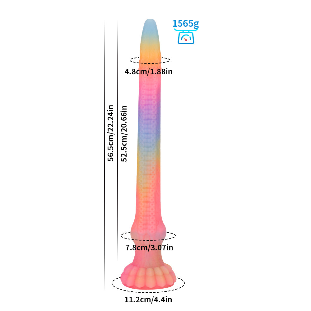 Rainbow Glow in the Dark Tentacle Dildo