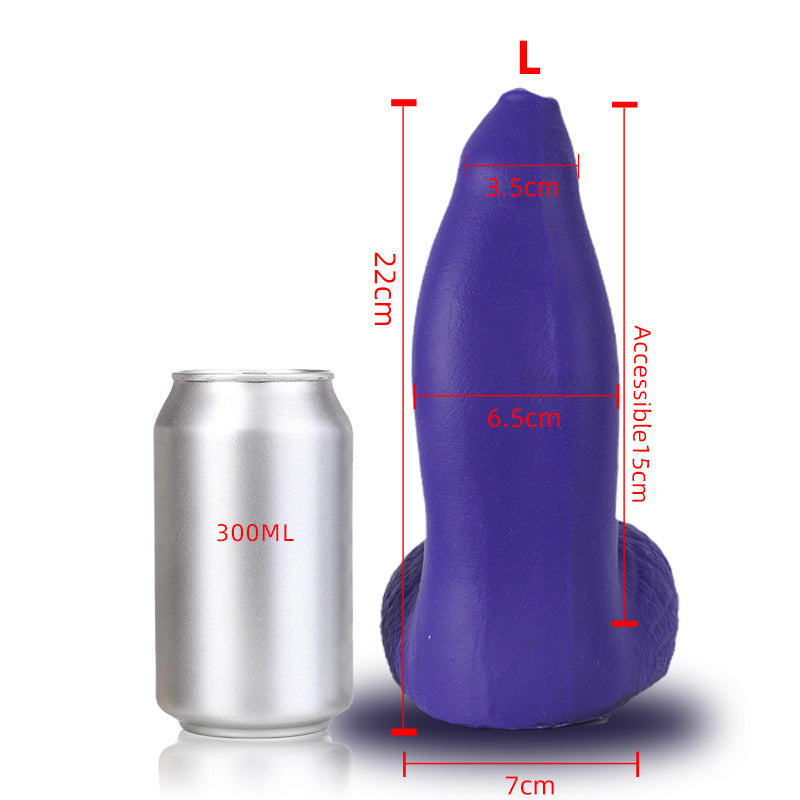 8 Inch Fantasy Elephant Tapered Foreskin Dildo