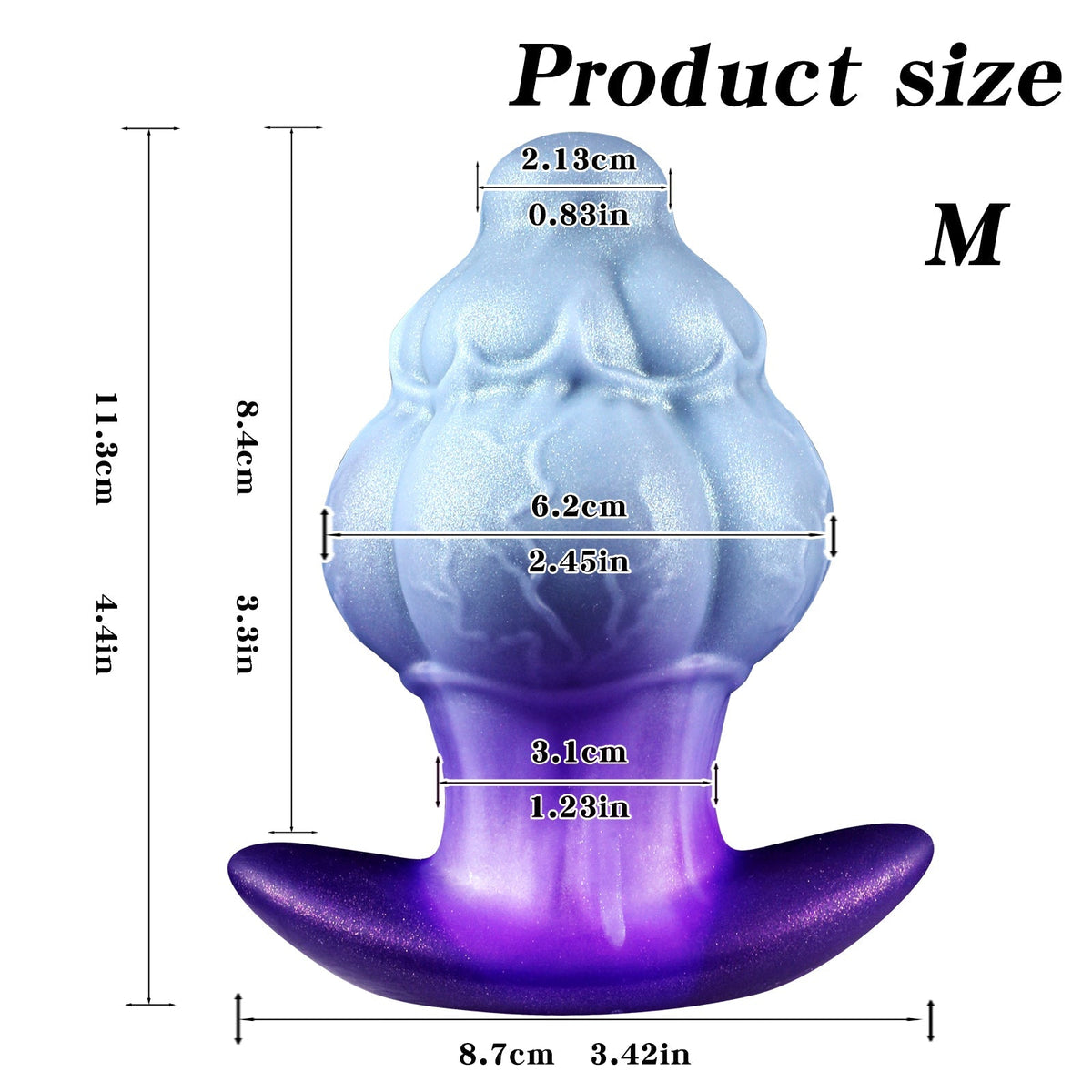 5 Inch Fantasy Knot Silicone Girthy Butt Plug