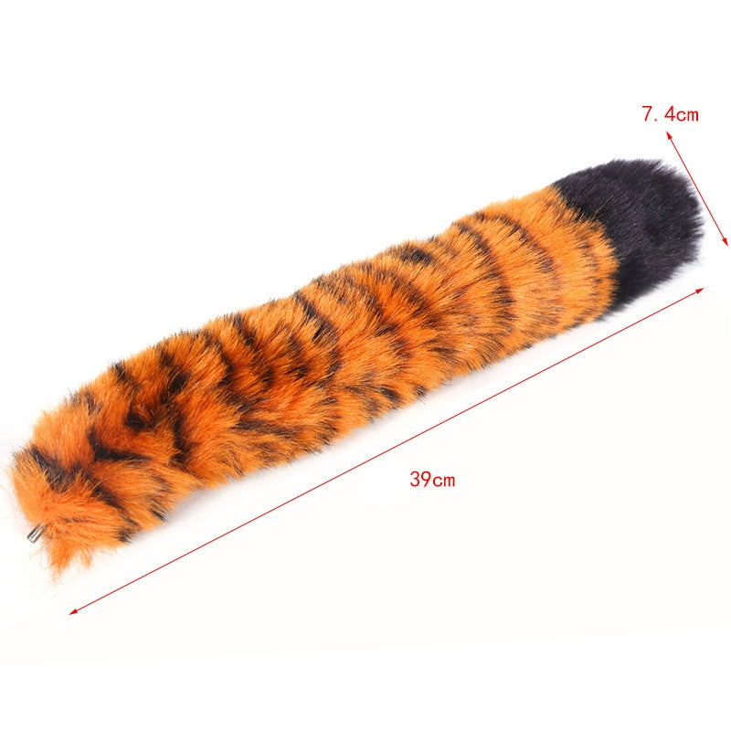 Tiger Tail Furry Long Knot Butt Plug