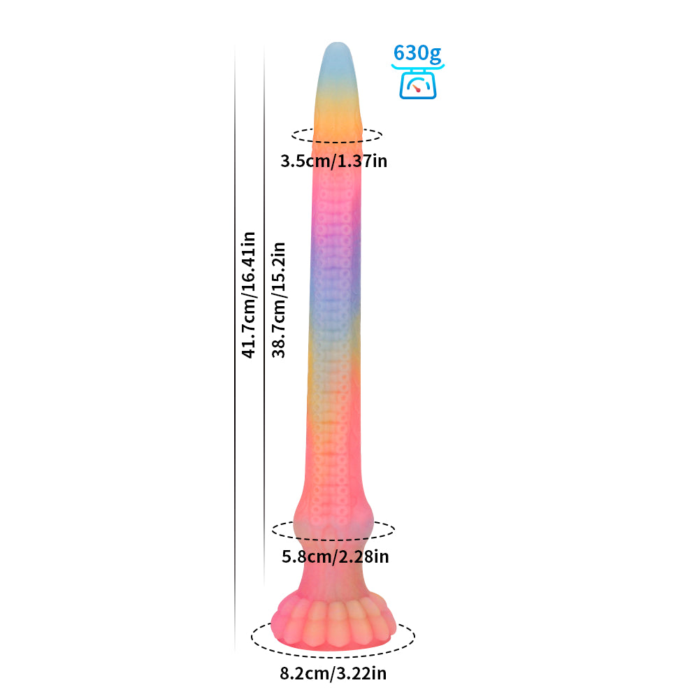 Rainbow Glow in the Dark Tentacle Dildo