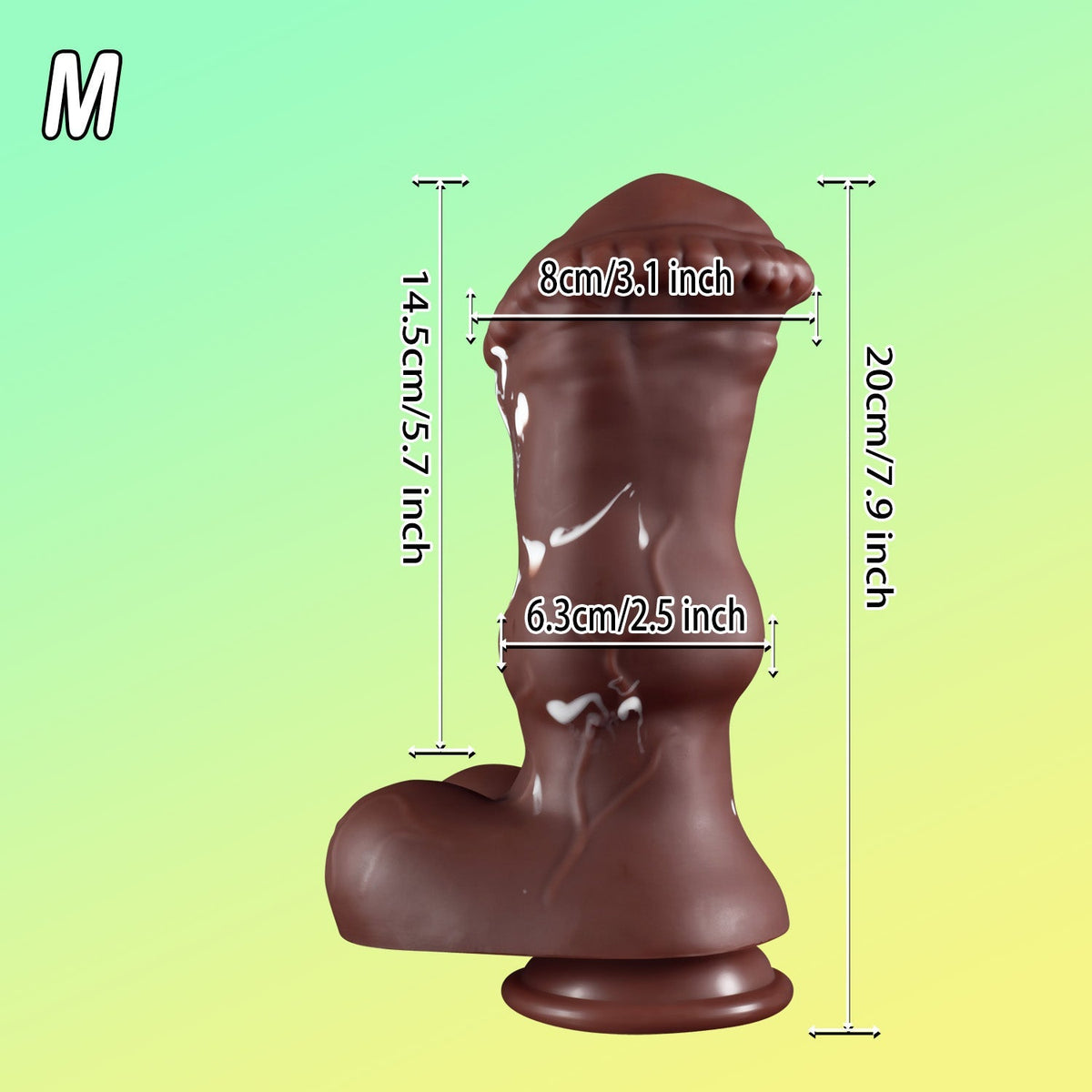 Brown Fat Soft Horse Knot Dildo