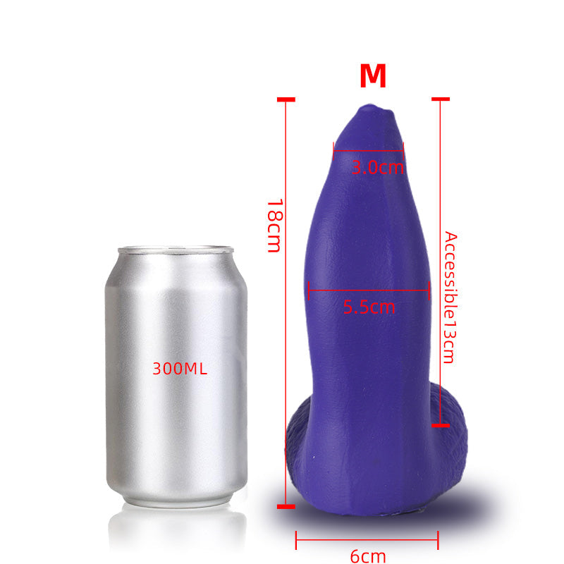 8 Inch Fantasy Elephant Tapered Foreskin Dildo
