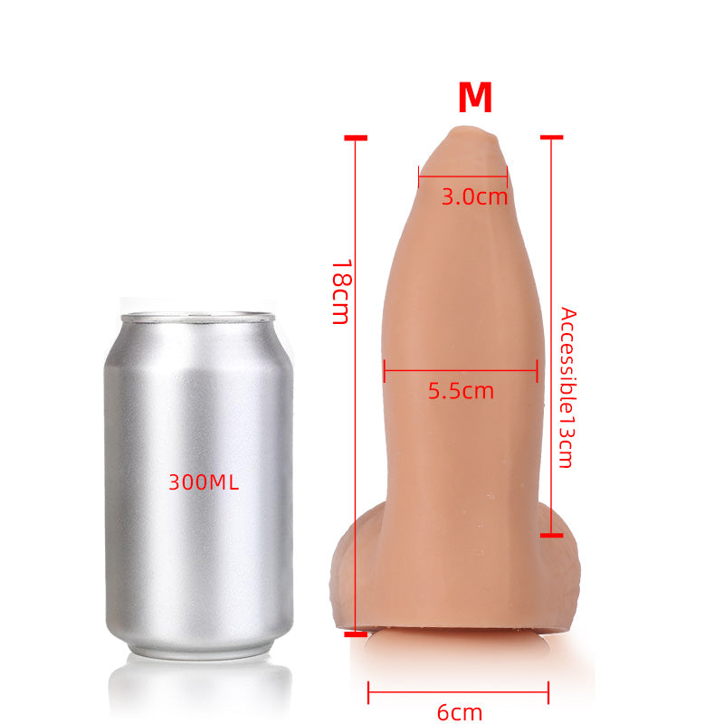 8 Inch Fantasy Elephant Tapered Foreskin Dildo