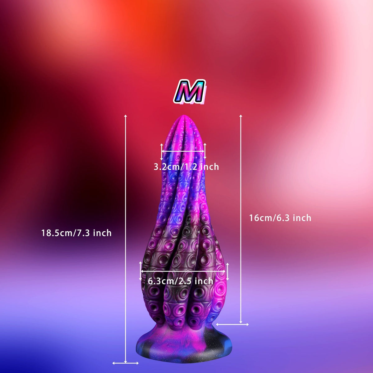 Purple Monster Rotating Tentacle Huge Butt Plug