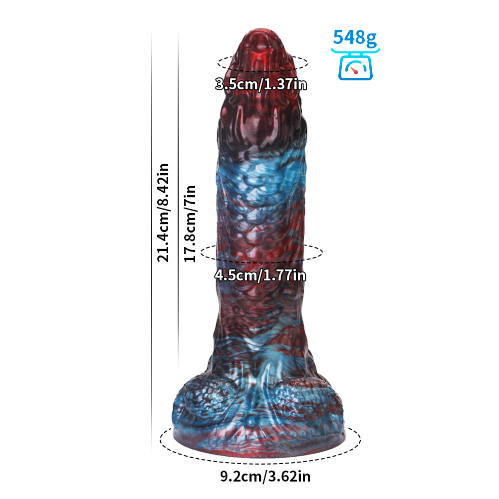 10 Inch Fantasy Dragon Textured Huge Butt Plug