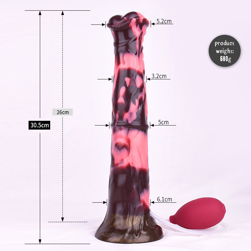 12 Inch Silicone Fantasy Squirting Giant Horse Dildo