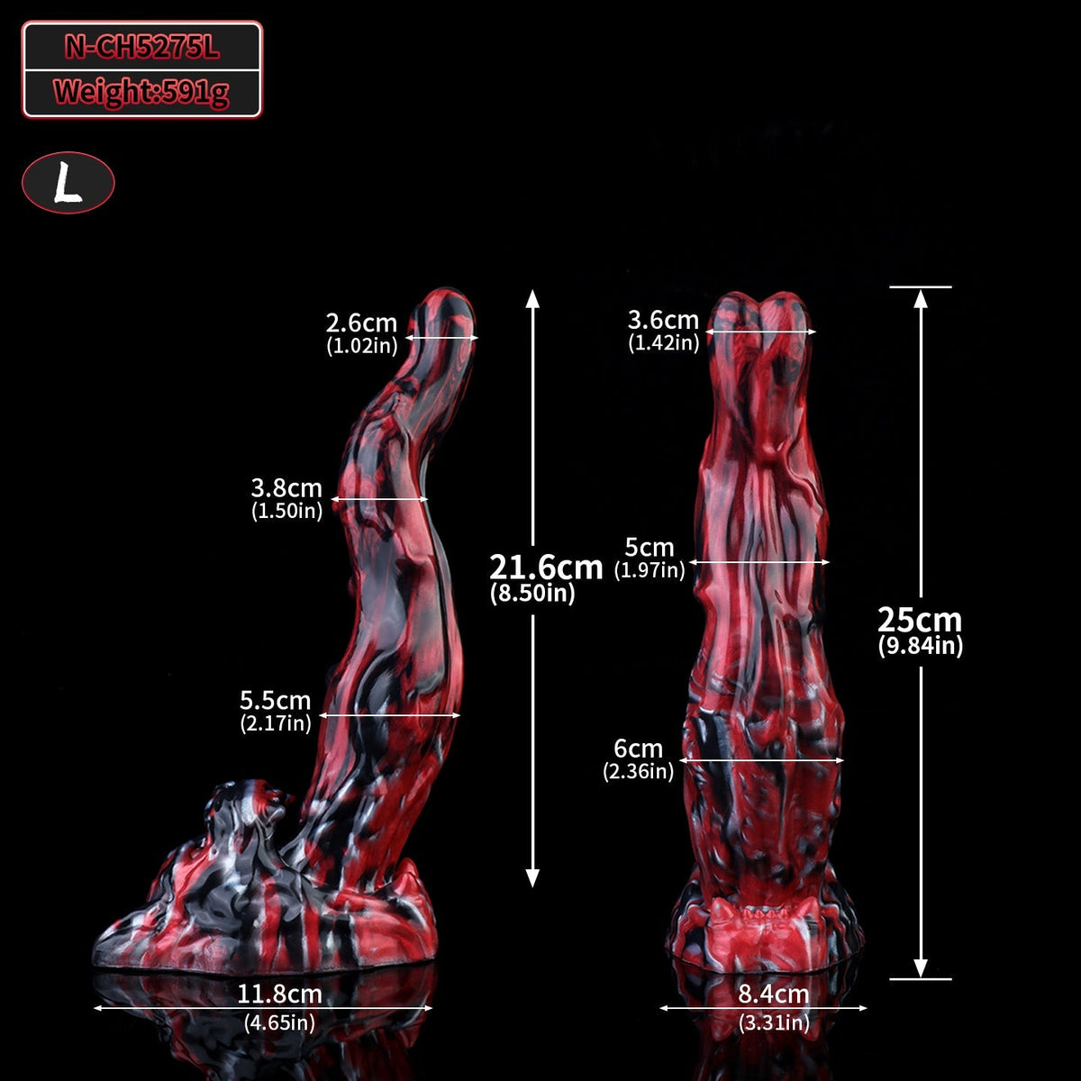 Silicone American Bully Dog Tongue Monster Dildo