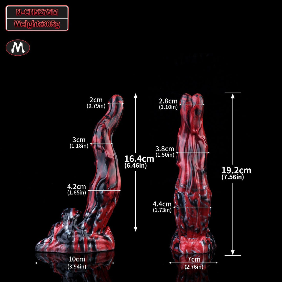 Silicone American Bully Dog Tongue Monster Dildo