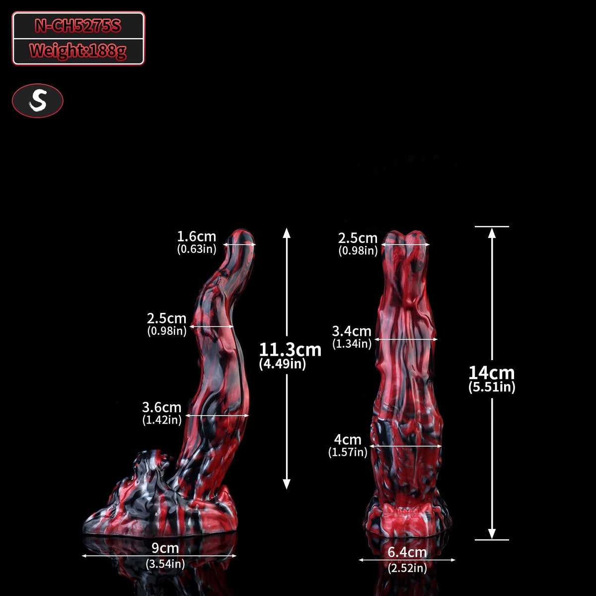 Silicone American Bully Dog Tongue Monster Dildo