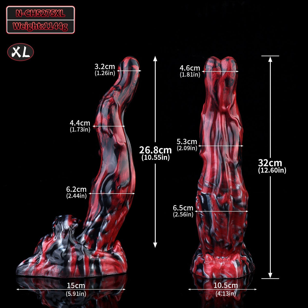 Silicone American Bully Dog Tongue Monster Dildo
