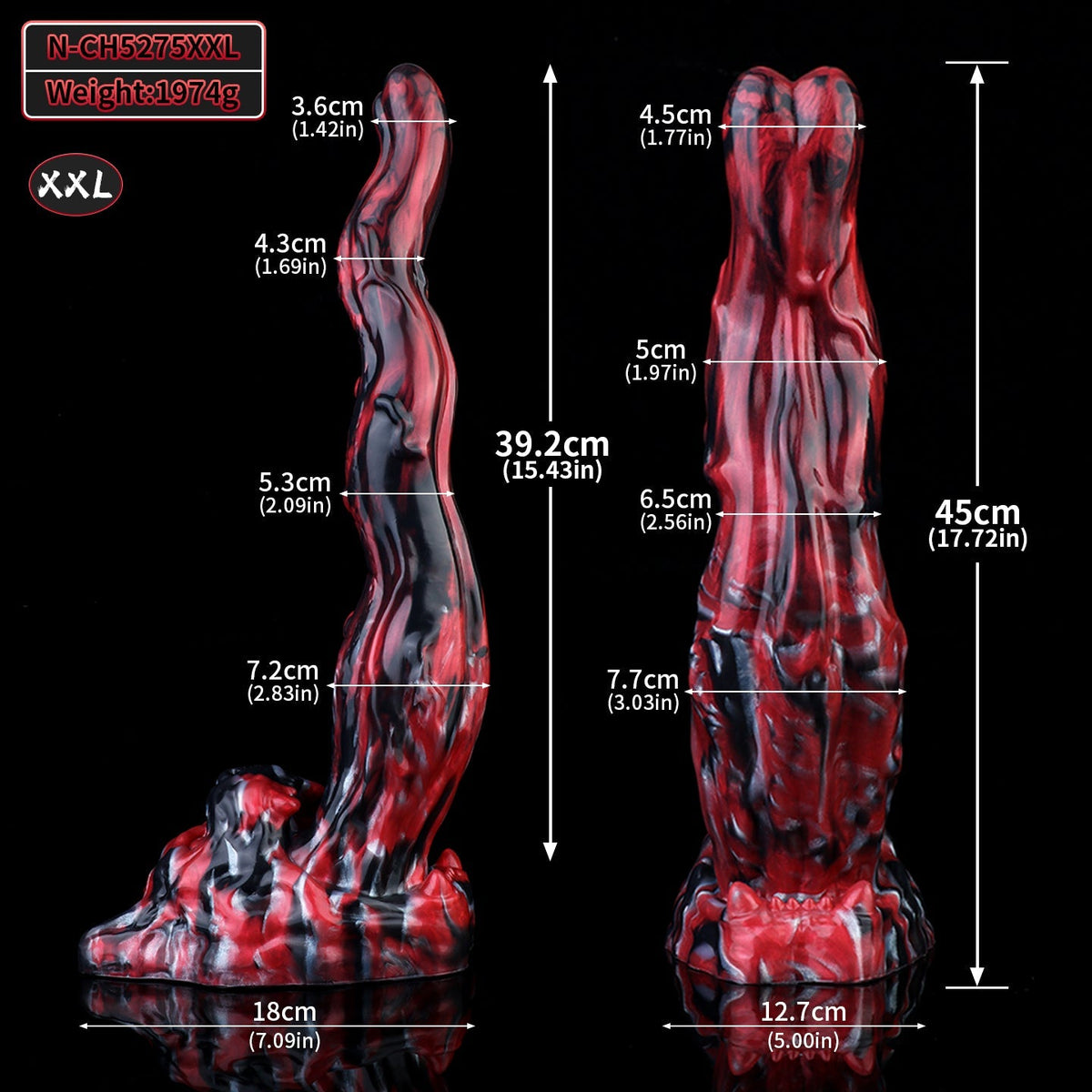 Silicone American Bully Dog Tongue Monster Dildo