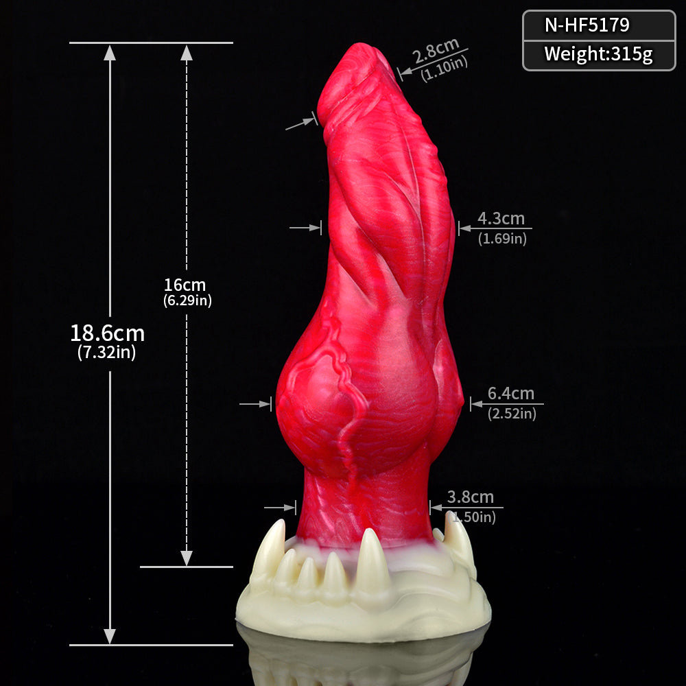 17.8 cm Spiked Fantasy Silicone Dog Dildo