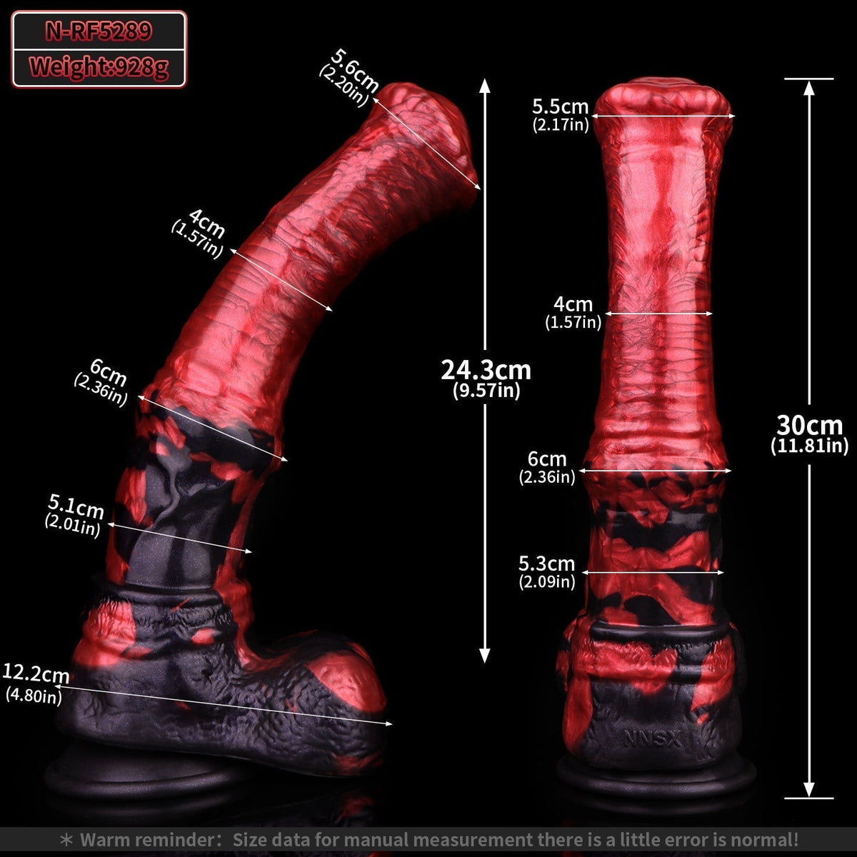 12 Inch XXL Long Fantasy Curved Horse Dildo