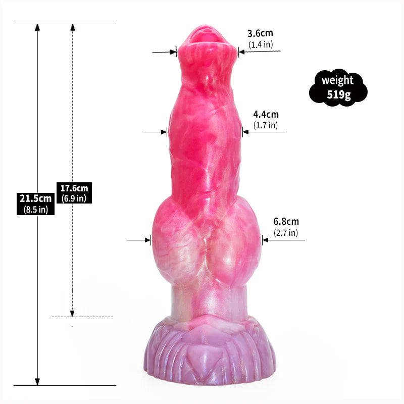 Pink Soft Knotted Ejaculating Dog Dildo