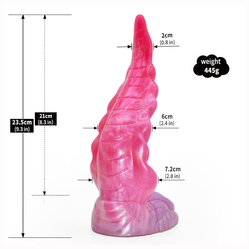 22.9 cm Pink Curved Monster Tentacle Dildo
