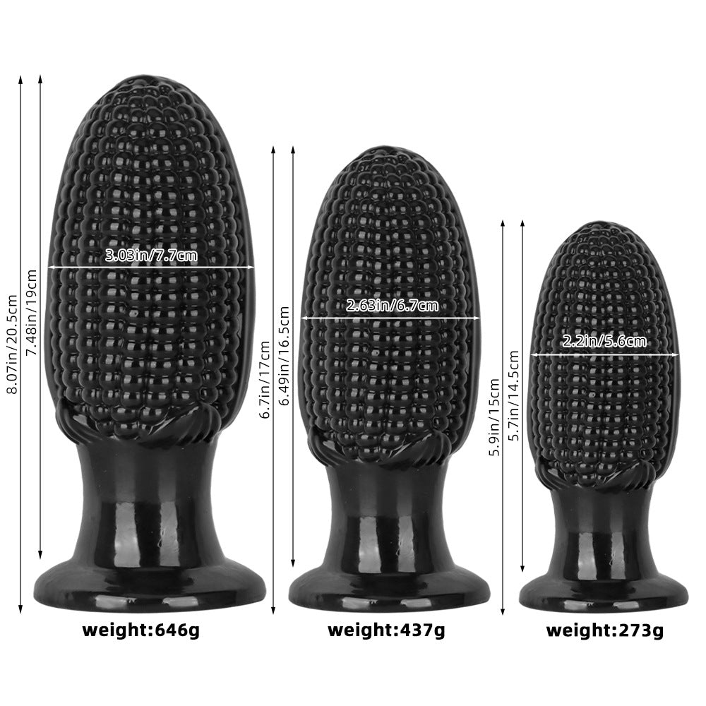 Thick Textured Corn Cob Butt Plug Kit