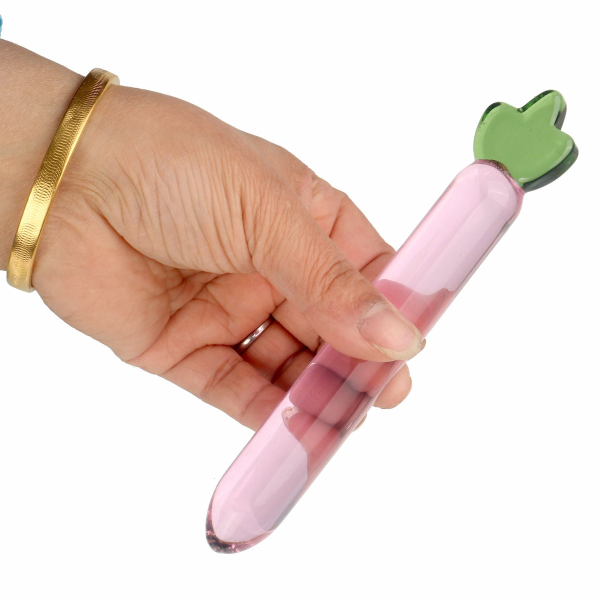 Pink Cute Clear Glass Dildo For Women