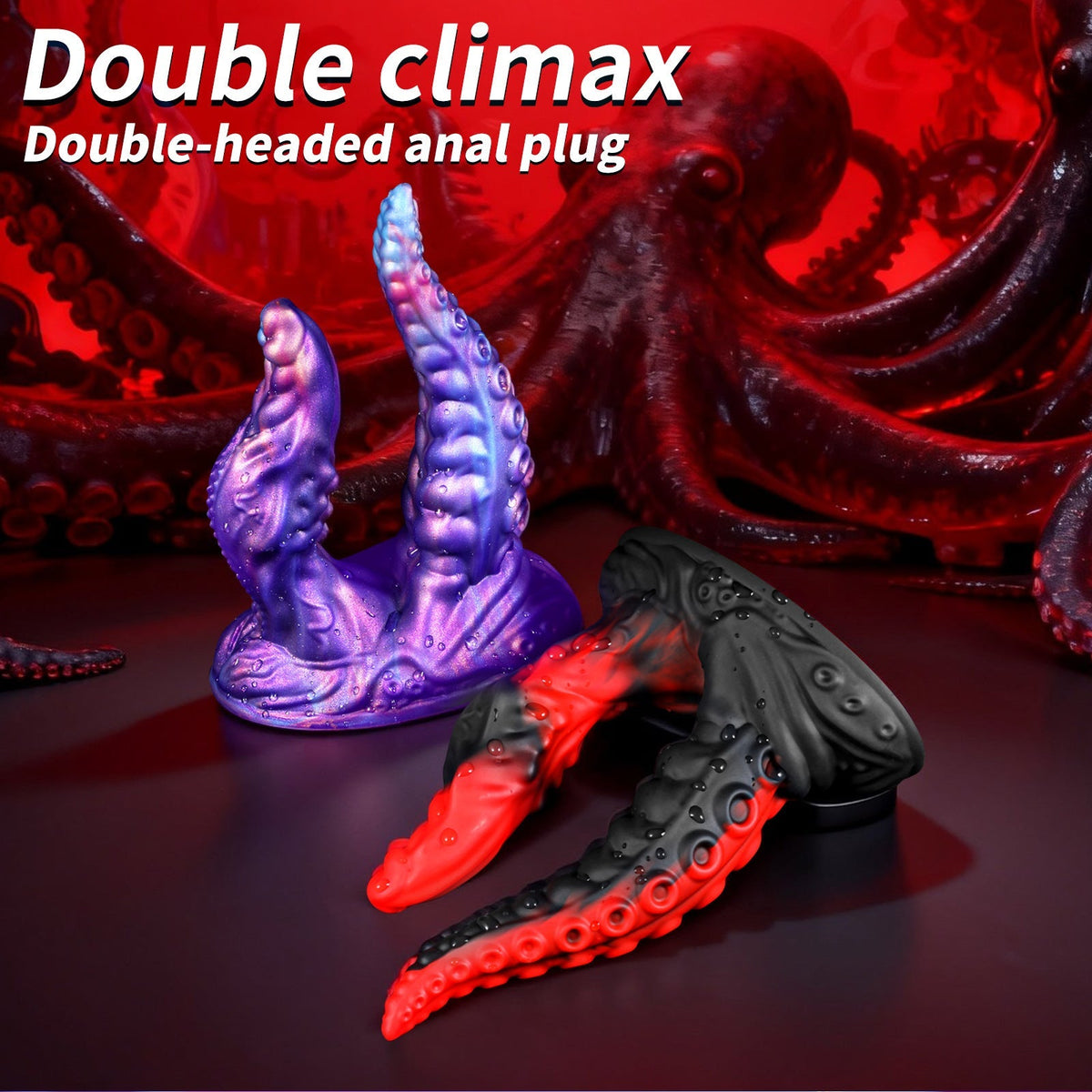 Blue Monster Tentacle Double Penetration Dildo