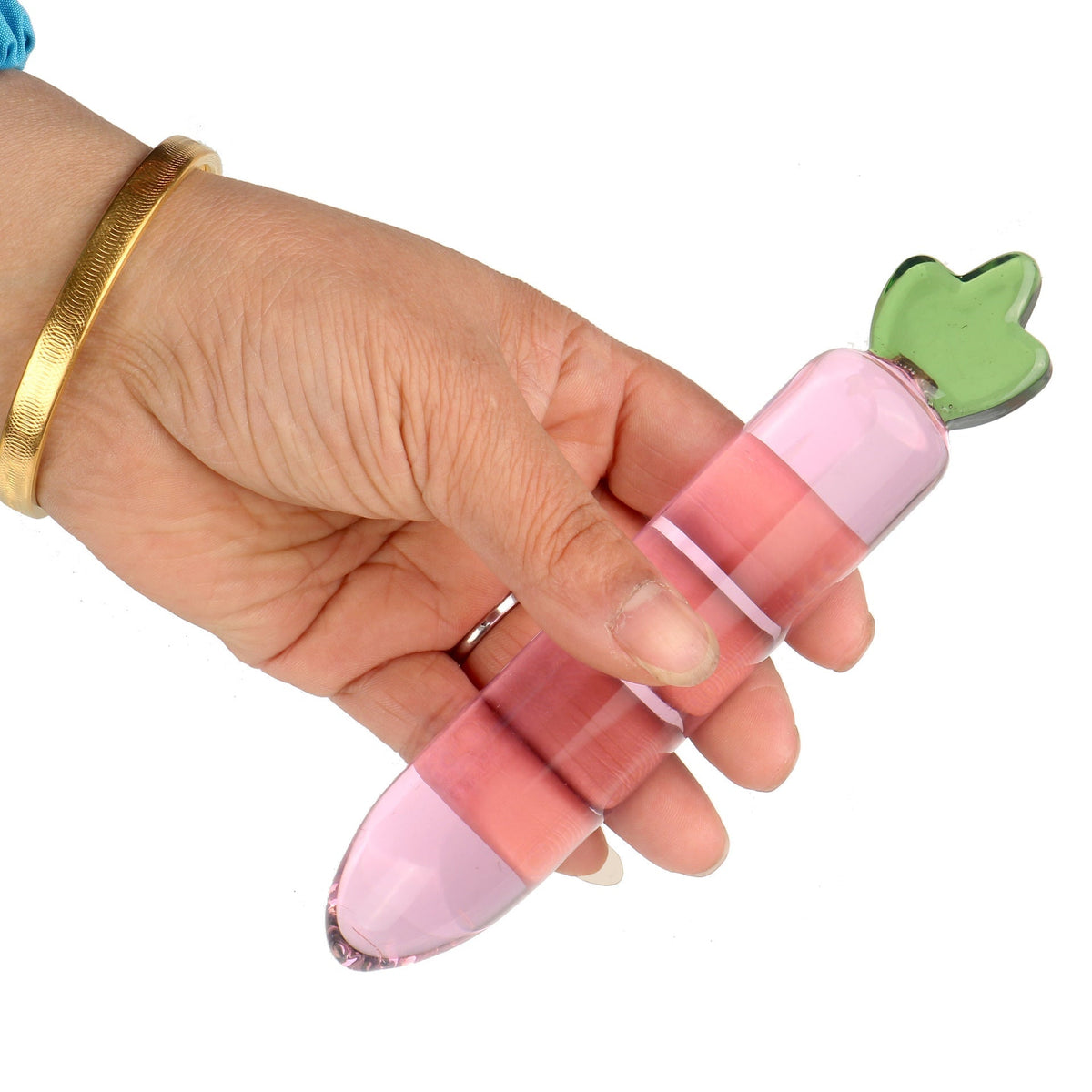 Pink Cute Clear Glass Dildo For Women