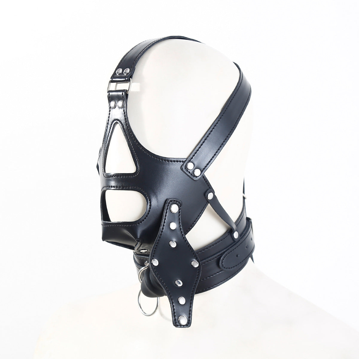 Open Mouth Gag Bondage BDSM Dildo Mask