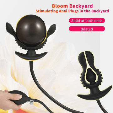 Black Silicone Huge Inflatable Butt Plug