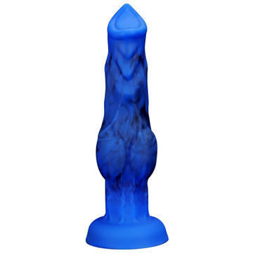 Blue Silicone Knot Fantasy Wolf Dildo