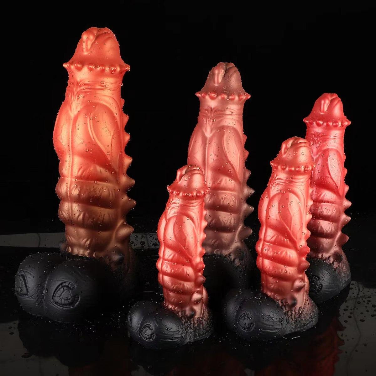 Spiked Orange Fantasy Dragon Dildo