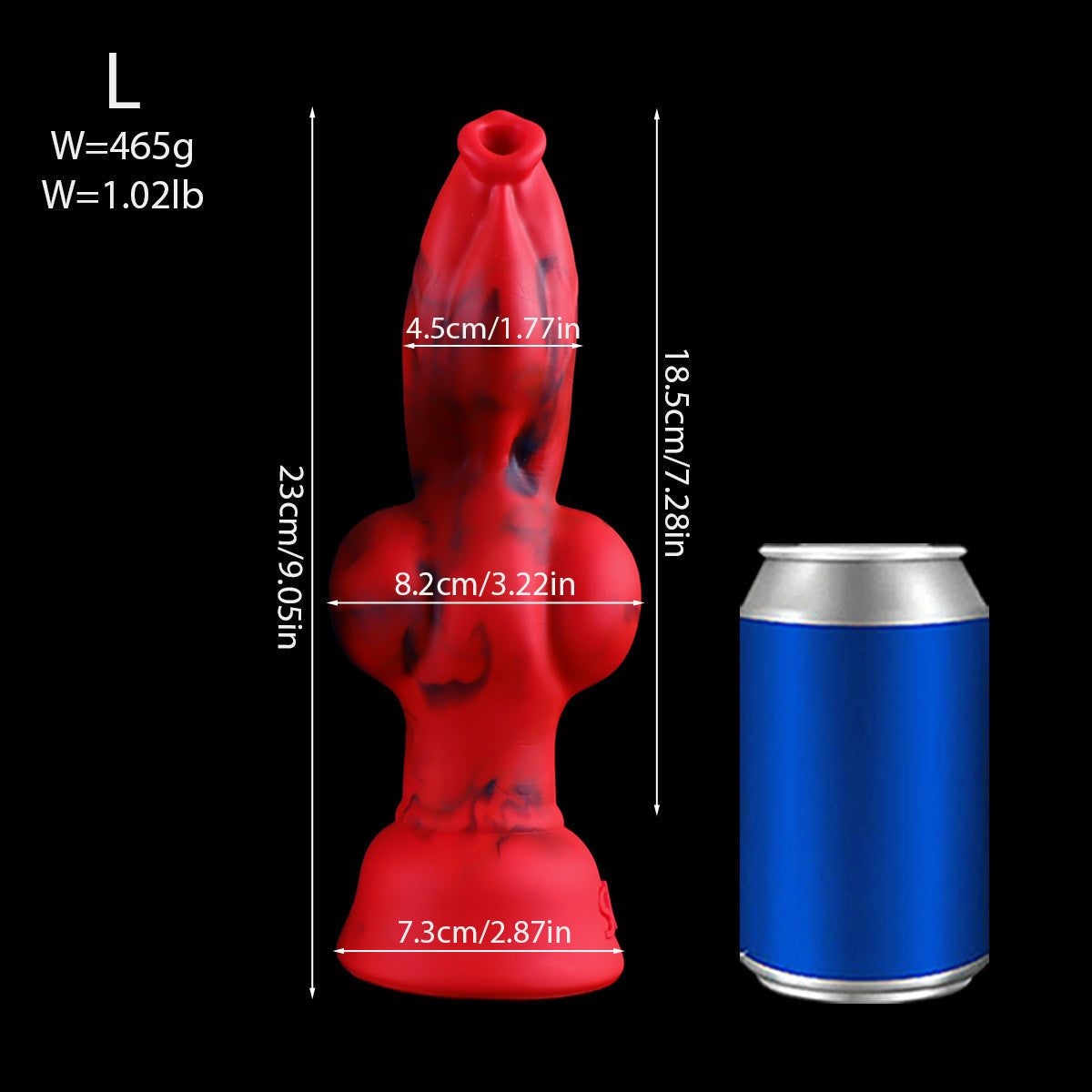 Soft Red Fantasy Knot Werewolf Dildo