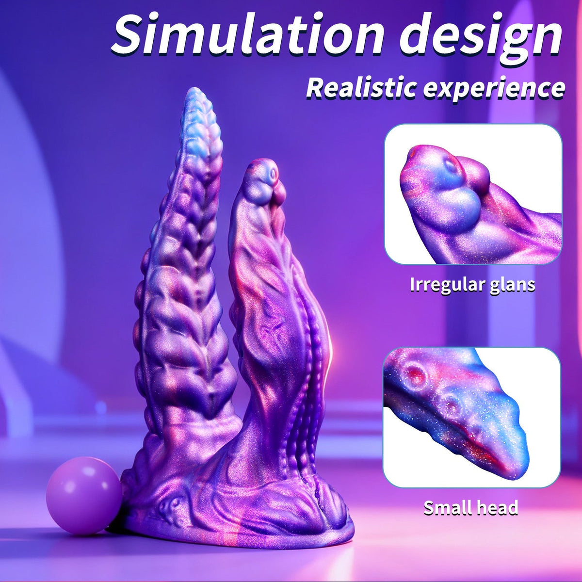 Blue Monster Tentacle Double Penetration Dildo