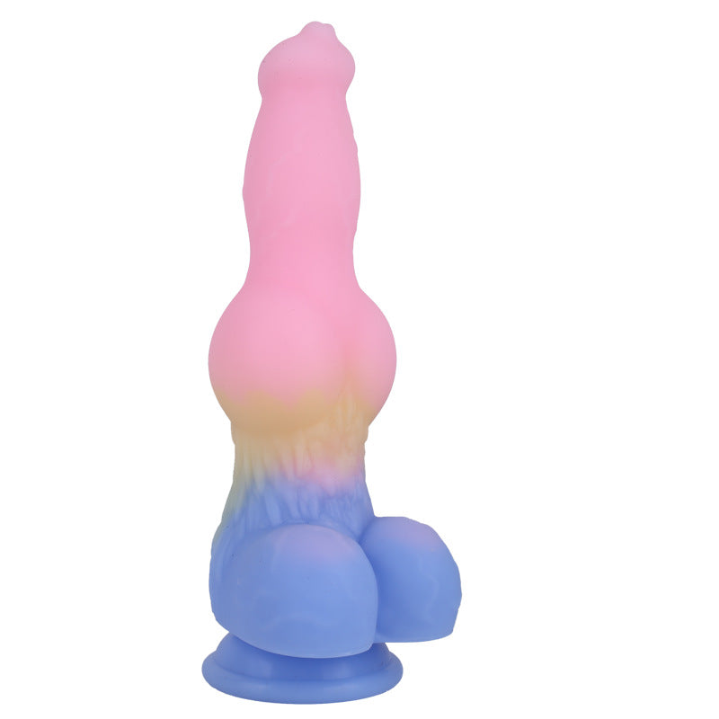 22.9 cm Knot Colored Dog Silicone Dildo