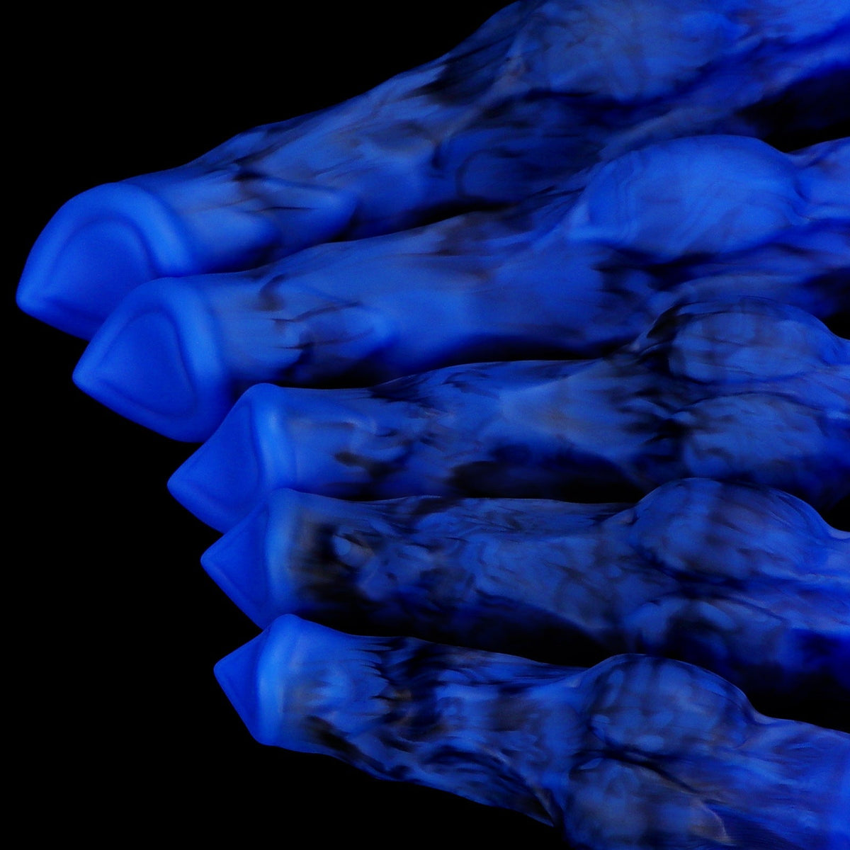 Blue Silicone Knot Fantasy Wolf Dildo