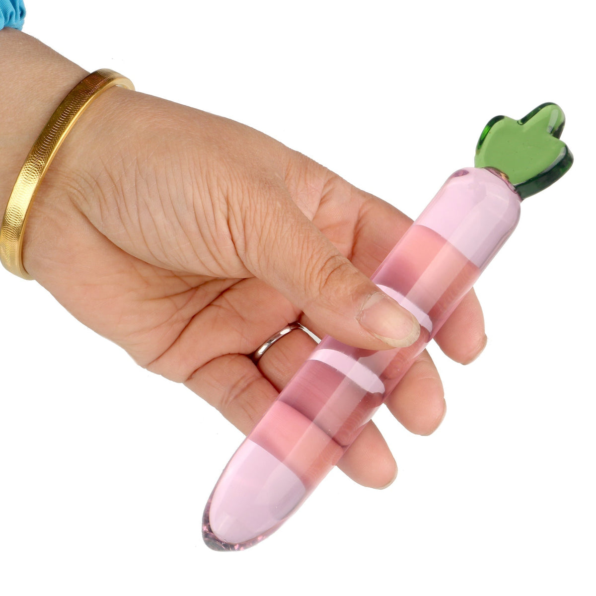 Pink Cute Clear Glass Dildo For Women