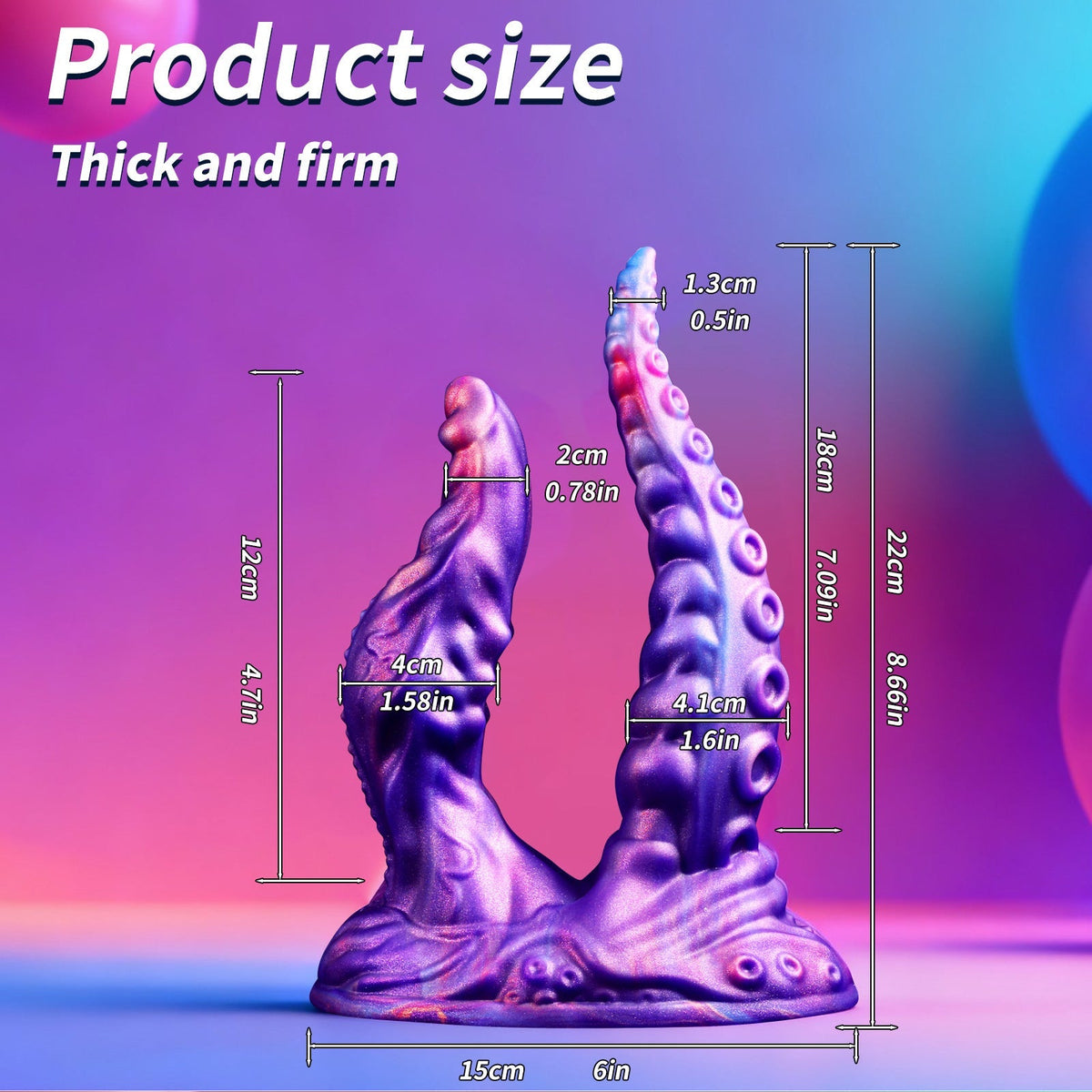 Blue Monster Tentacle Double Penetration Dildo