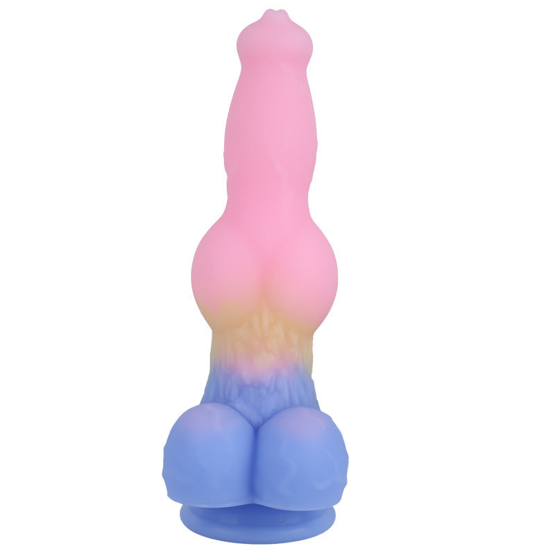 22.9 cm Knot Colored Dog Silicone Dildo