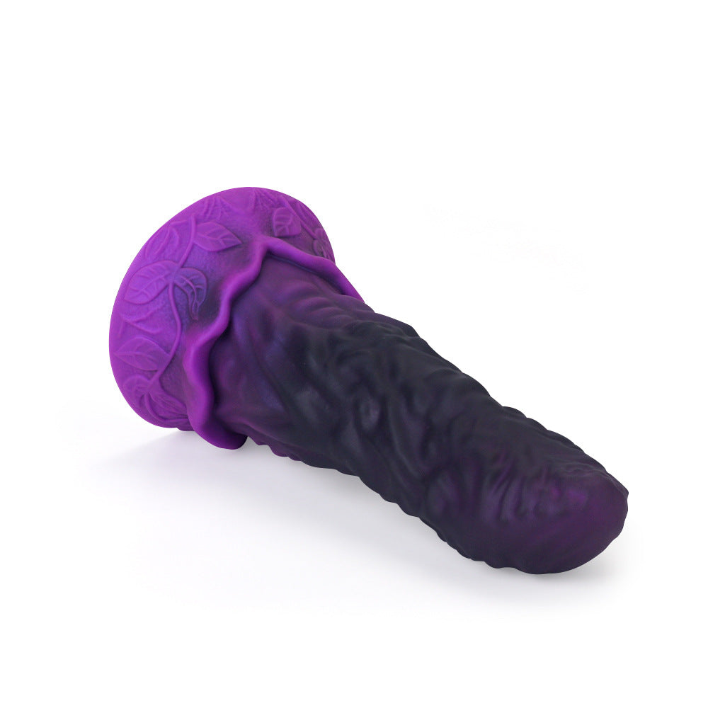 10 Inch Purple Silicone Textured Monster Dildo