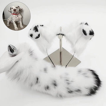 Dog Tail Metal Butt Plug Ear Kit