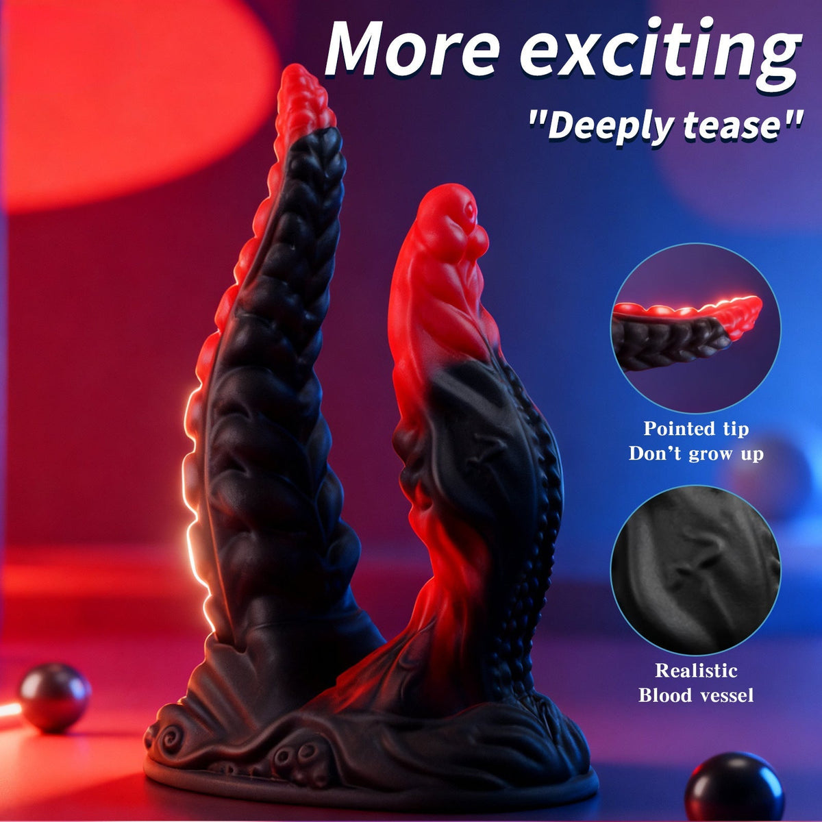 Blue Monster Tentacle Double Penetration Dildo