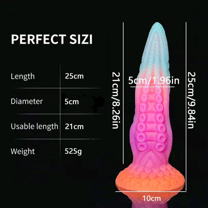 22.9 cm Glow in the Dark Luminous Octopus Tentacle Dildo