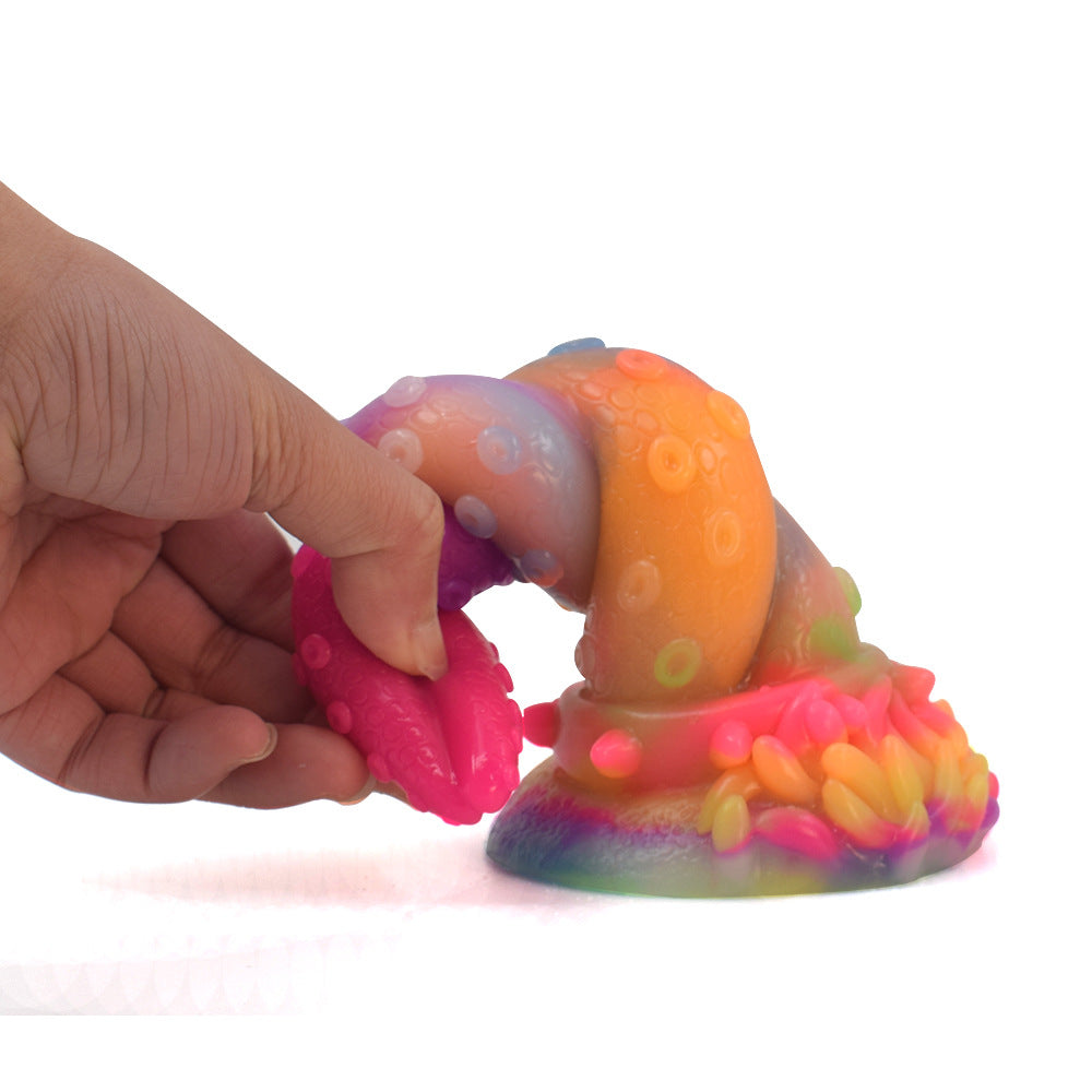 Rainbow Light Up Rotating Tentacle Dildo