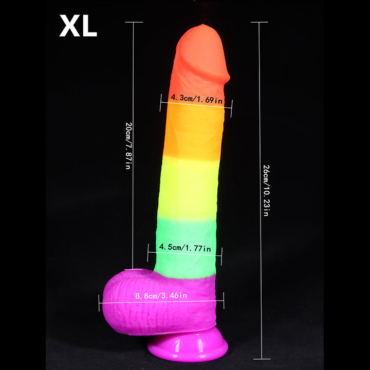 5.3 Inch Realistic Rainbow Dildos for Beginners