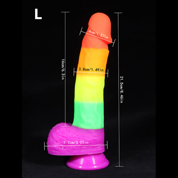 5.3 Inch Realistic Rainbow Dildos for Beginners