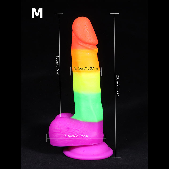 5.3 Inch Realistic Rainbow Dildos for Beginners