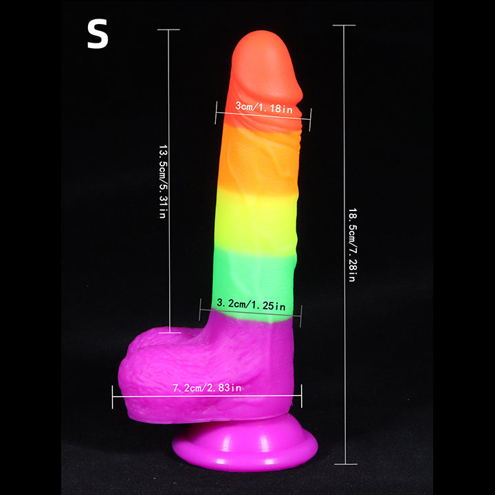 5.3 Inch Realistic Rainbow Dildos for Beginners