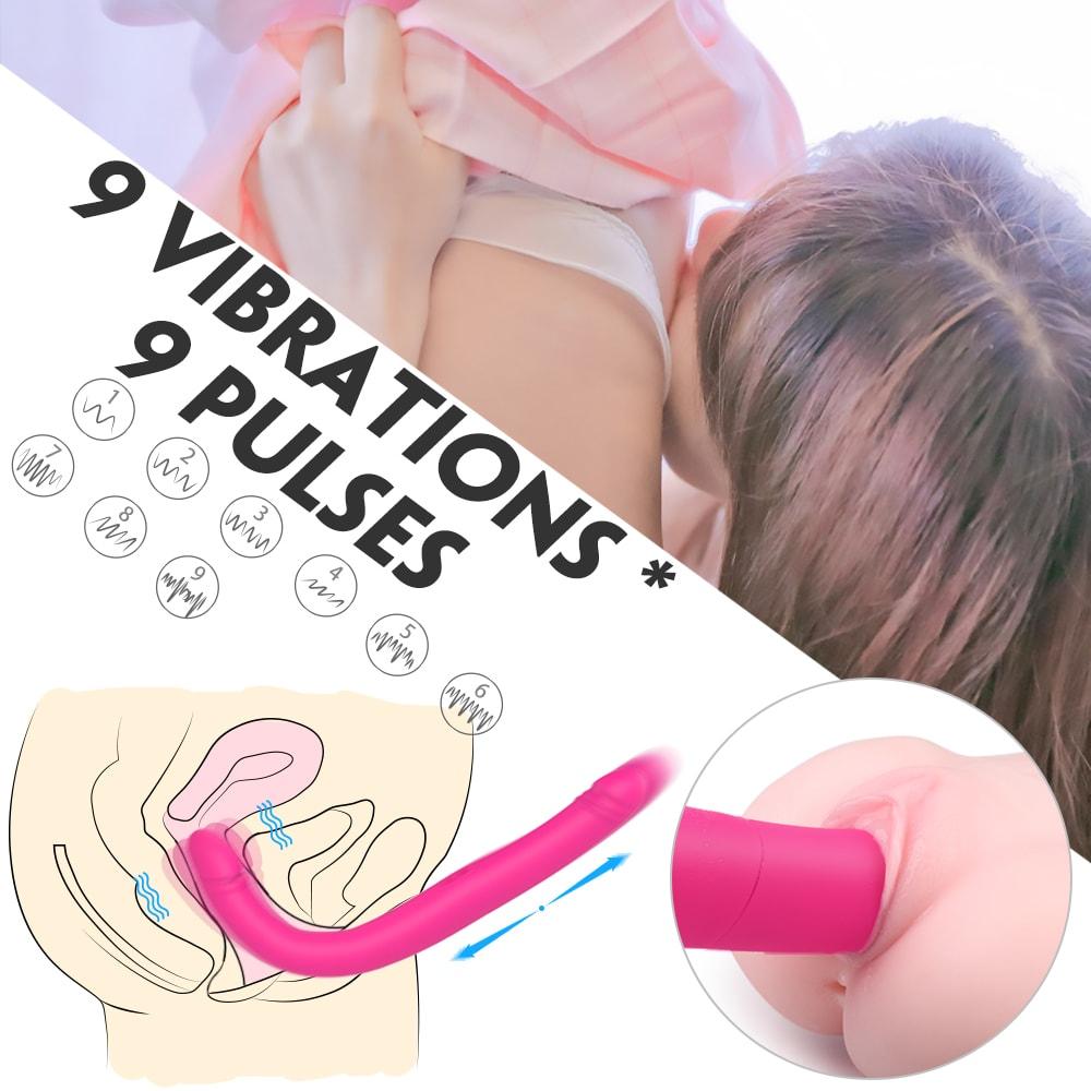 45 cm Realistic Double-Ended Dildos For Anal Vagina Simulation Rose Red Dildo Vibrator