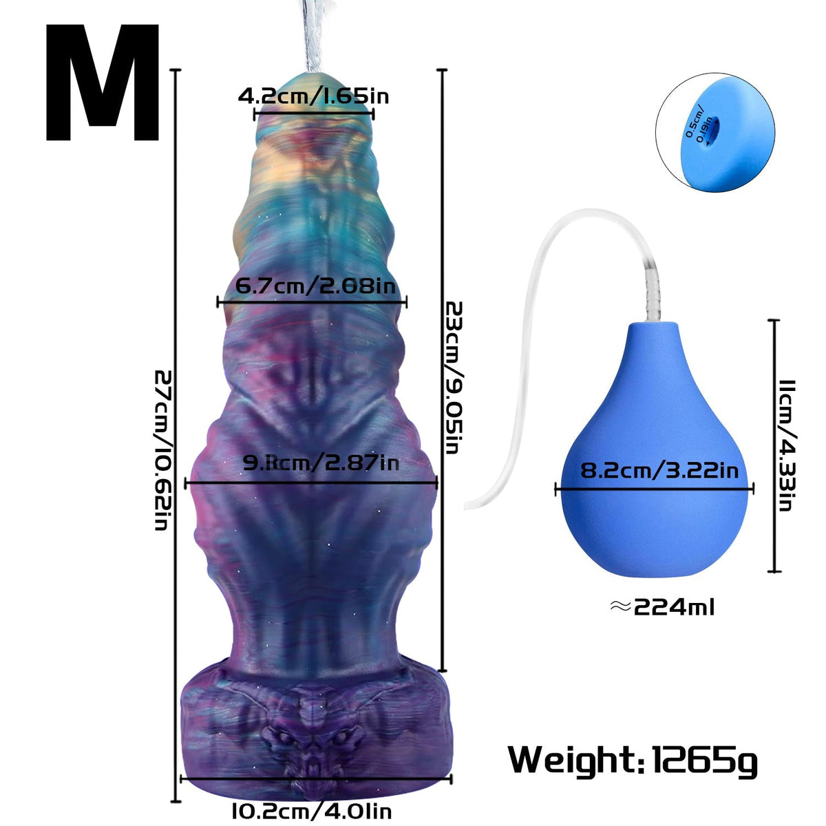 13 Inch Purple Huge Knot Monster Ejaculating Dildo