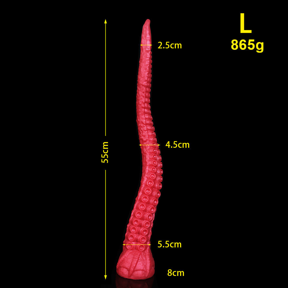 21 Inch Red Long Fantasy Octopus Tentacle Dildo