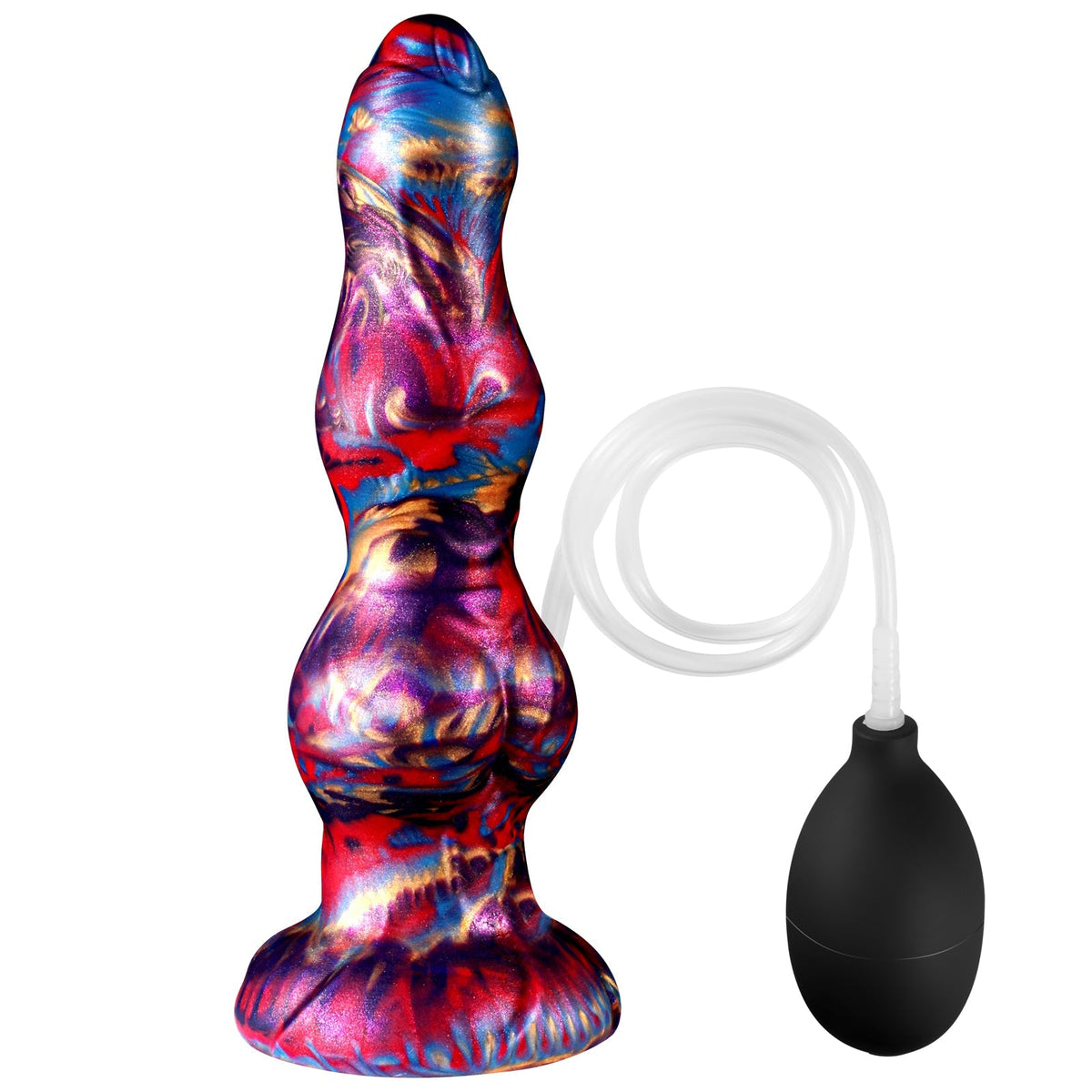 9 Inch Purple Fantasy Dog Knot Squirting Dildo