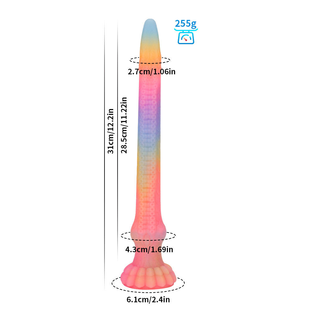 Rainbow Glow in the Dark Tentacle Dildo