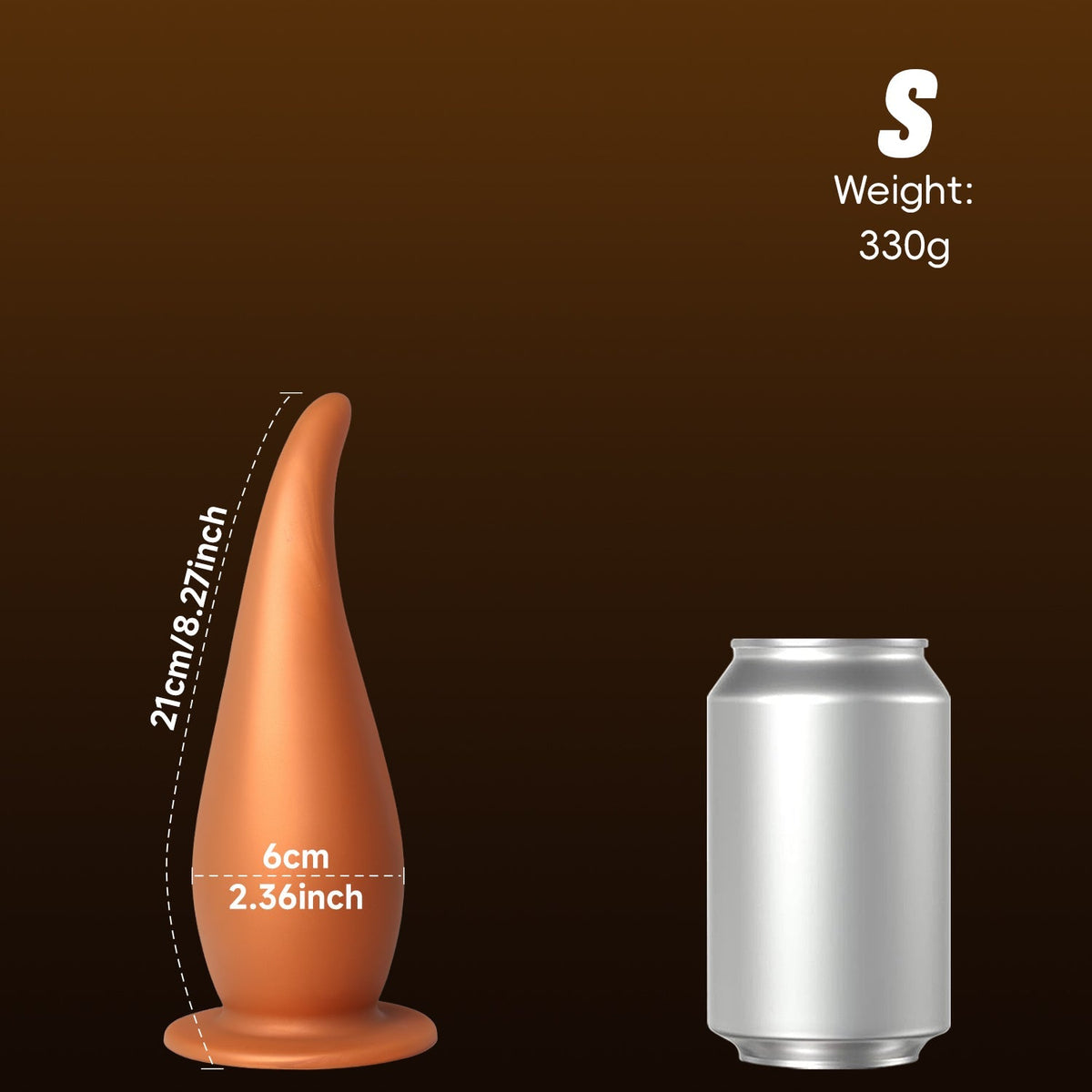 Gold Silicone Male Huge Butt Plug